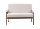 Sofa 2-Sitzer Dunkelbraun/Beige Esrum