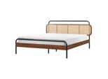 Bett Mit Lattenrost 160X200 Cm Dunkler Holzfarbton Boussicourt