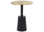Beistelltisch Aluminium Gold/Schwarz Rund 36 Cm Tanami