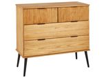 Kommode Mit 4 Schubladen Kiefernholz Braun Timmins