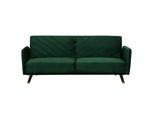 3-SITZER-SCHLAFSOFA Samtstoff GrüN Senja