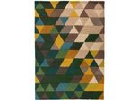 Wollteppich Derwent, Geometrisch, GrüN, 120 X 170 Cm