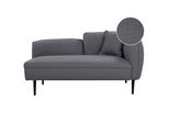 Chaiselongue Bouclé Dunkelgrau Rechtsseitig Chevannes