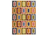 Wollteppich Derwent, Geometrisch, Orange-Bunt, 120 X 170 Cm