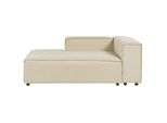 Chaiselongue Leinen Beige Rechtsseitig Aprica
