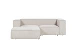 2-SITZER-ECKSOFA Hellbeige Linksseitig Vernon