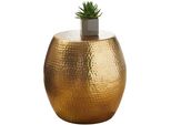 Beistelltisch Aluminium Hammerschlag Enns, Gold 42X42X42 Cm