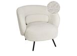Sessel Bouclé Cremeweiß Makela