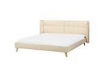 Polsterbett Mit Lattenrost 180X200 Cm Beige Senlis