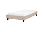 Polsterbett Mit Lattenrost 90X200 Cm Beige Roanne