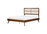 Bett Mit Lattenrost 160/200 Cm Dunkelbraun Poissy