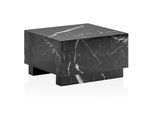 Couchtisch Monobloc In Hochglanz Mit Marmor Optik, Quadratisch, WüRfel-Form, Schwarz 60X60X35 Cm