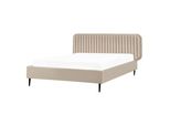 Polsterbett Mit Lattenrost 140X200 Cm Beige Brin