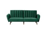 3-SITZER-SCHLAFSOFA Samtstoff SmaragdgrüN Vimmerby