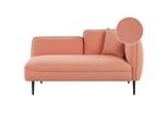 Chaiselongue Bouclé Pfirsichrosa Rechtsseitig Chevannes