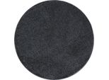 Teppich Kurzflor Main In Grau, Einfarbig, Ø 160 Cm