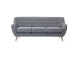 3-SITZER-SOFA Hellgrau/Hellbraun Motala
