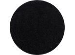 Teppich Kurzflor Main In Anthrazit, Einfarbig, Ø 120 Cm