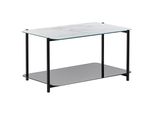 Couchtisch Marmor Optik Weiß/Schwarz Rechteckig Gloster