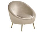 Sessel Samtstoff Taupe Langa