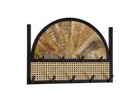 Wandgarderobe Mango Massivholz Rattan Metall Modern