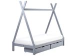 Kinderbett 90X200 Cm Grau Devay