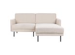 2-SITZER-ECKSOFA Hellbeige Rechtsseitig Breda