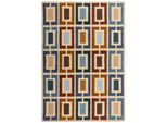 Wollteppich Derwent, Geometrisch, Blau-Bunt, 200 X 290 Cm