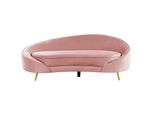 3-SITZER-SOFA Samtstoff Pastellrosa Savar