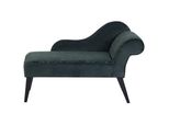 Chaiselongue Samtstoff DunkelgrüN BläTtermuster Rechtsseitig Biarritz