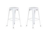 Barhocker 2Er-Set Metall Weiß Cabrillo