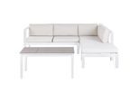 LOUNGE-SET 5-Sitzer Aluminium Cremeweiß Messina