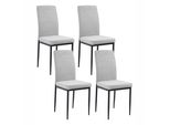 Esszimmerstuhl 4Er-Set Grau Riner