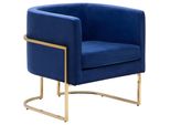 Sessel Samtstoff Blau Sirkka