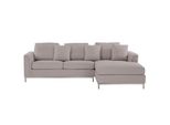 4-SITZER-ECKSOFA Polyester Beige Rechtsseitig Oslo