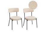 Esszimmerstuhl 2Er-Set Bouclé Helles Beige Allison