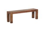 Sitzbank Massivholz Landhausstil Handgefertigt, Braun 140X35X45 Cm