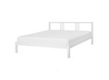 Bett Mit Lattenrost 180X200 Cm Weiß Vannes