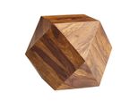 Couchtisch Aus Sheeshamholz Im Diamant-Design, MaßE 57X42,5X57 Cm, Belastbarkeit 30 Kg
