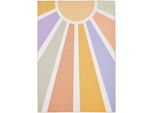 Spielteppich Traun In Bunt, Mit Sonnenstrahlen-Motiv, 120 X 170 Cm