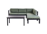 LOUNGE-SET 5-Sitzer Aluminium GrüN Messina