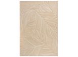 Wollteppich Leven, Floral, Beige, 160 X 230 Cm