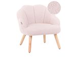 Kindersessel Bouclé Pastellrosa Miland