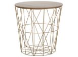 Beistelltisch Gold/Heller Holzfarbton 40 Cm Lanark