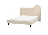 Polsterbett Mit Lattenrost 160X200 Cm Beige Villette