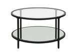 Couchtisch Glas/Metall Schwarz 70 Cm Birney