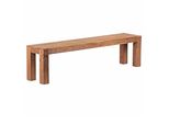 Sitzbank Massivholz Landhausstil Handgefertigt, Beige 180X35X45 Cm