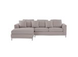 4-SITZER-ECKSOFA Polyester Beige Linksseitig Oslo