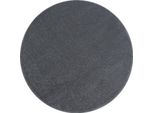Teppich Kurzflor Main In Hellgrau, Einfarbig, Ø 160 Cm