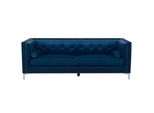 3-SITZER-SOFA Samtstoff Marineblau Avaldsenes